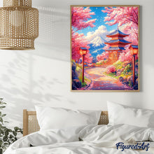 Load image into Gallery viewer, Diamond Painting - Sakura Road to the Pagoda