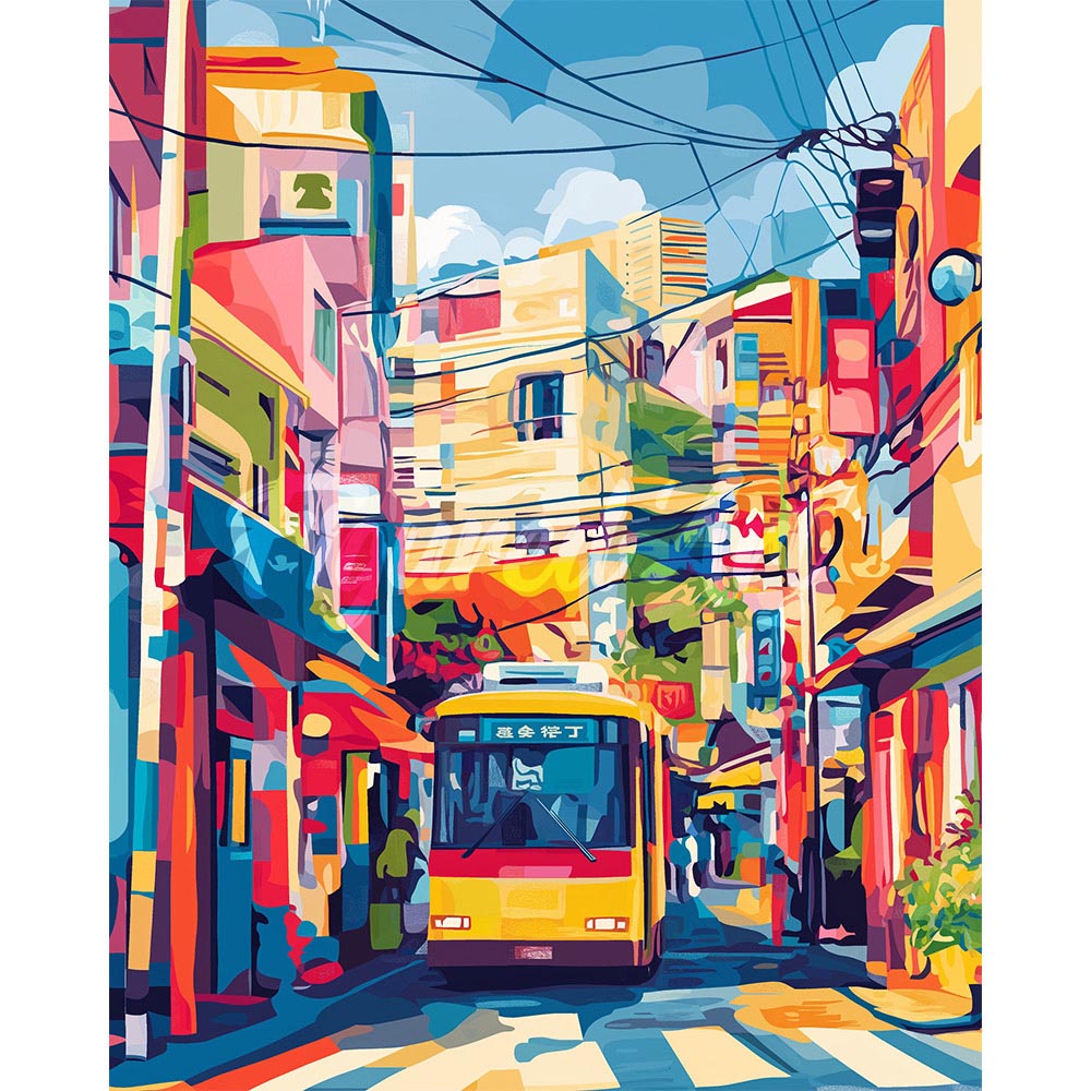 Diamond Painting - Tokyo City Bus