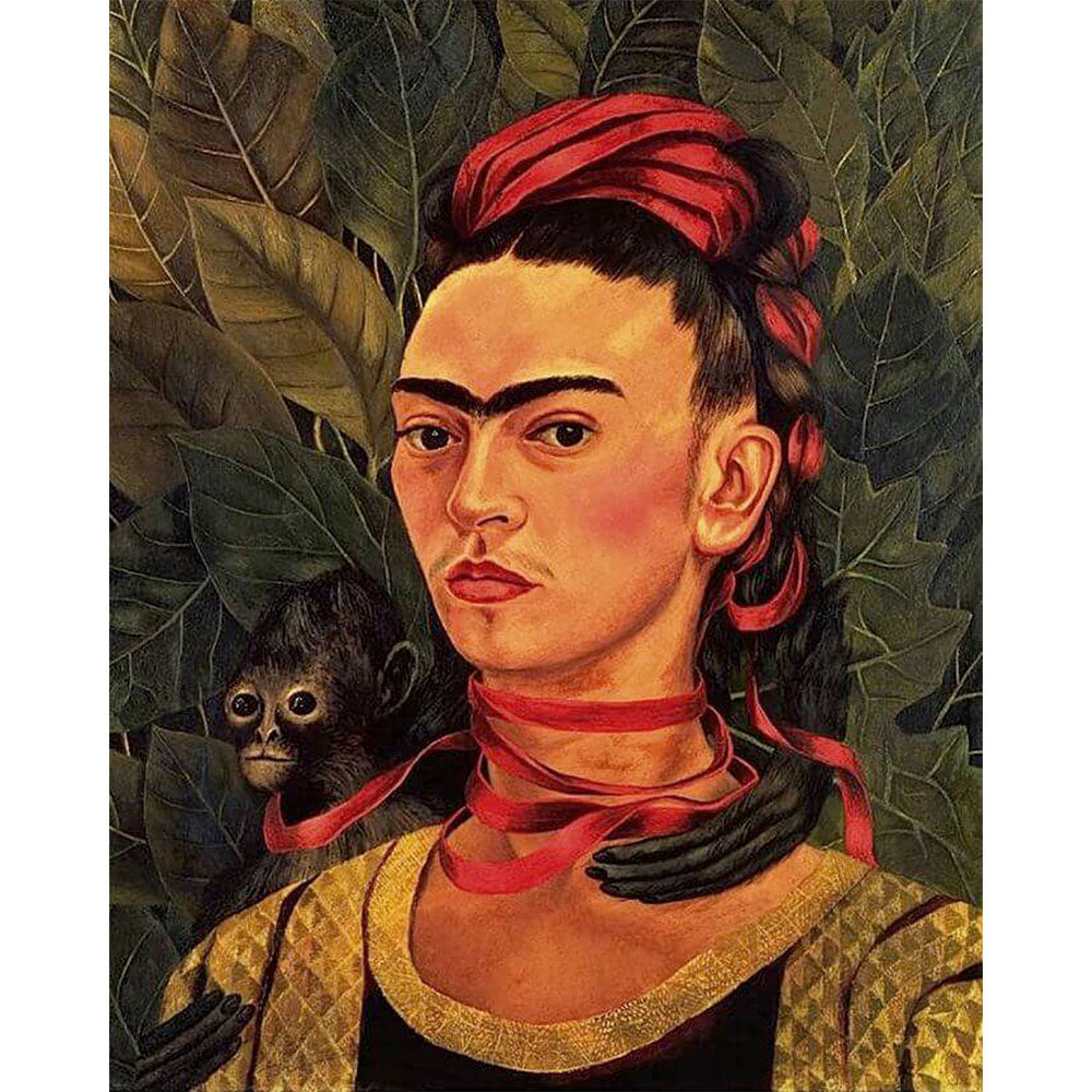 Diamond Painting - Frida - Self Portrait with Monkey 1940