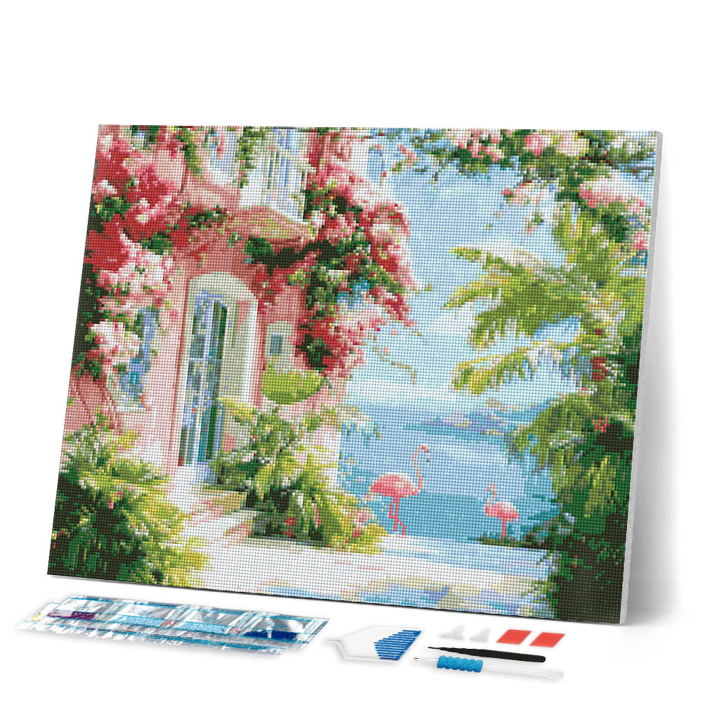 Diamond Painting - Seaside Pink Villa