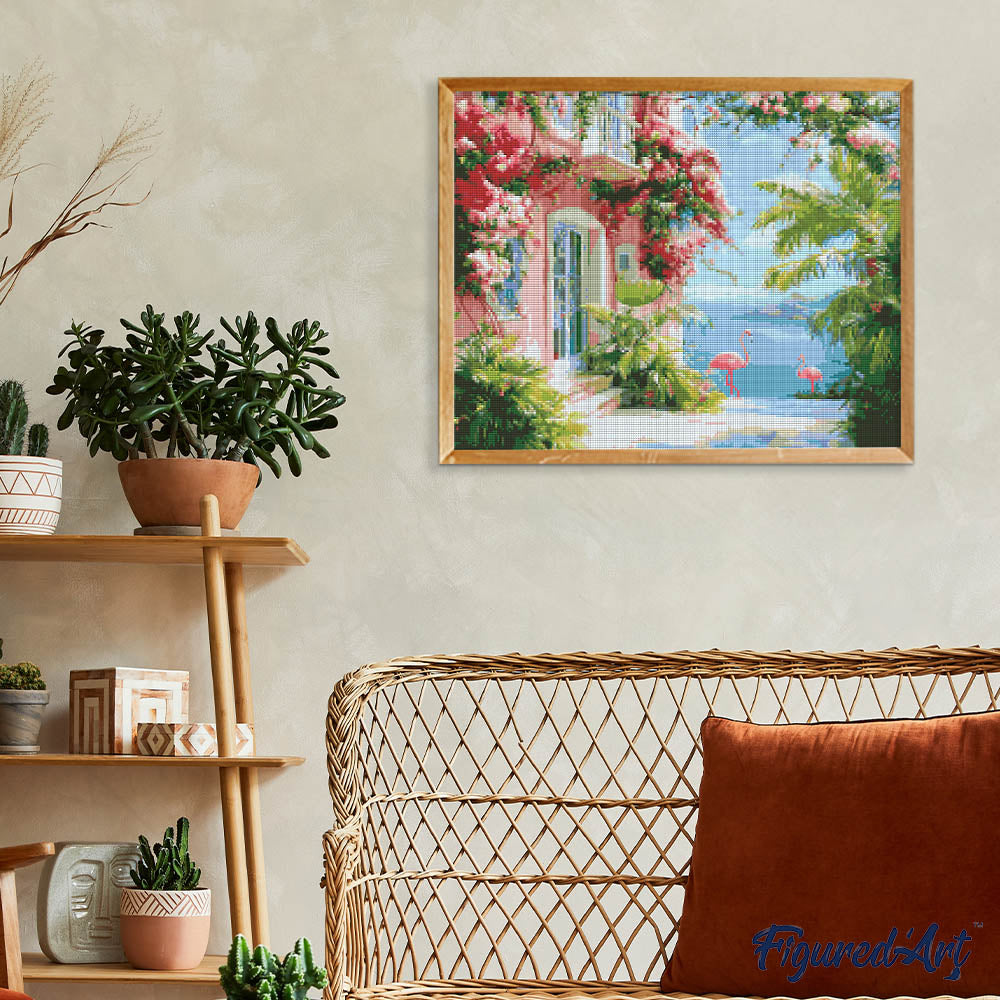 Diamond Painting - Seaside Pink Villa