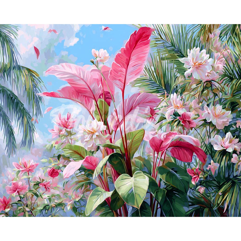 Diamond Painting - Tropical Pink Bloom