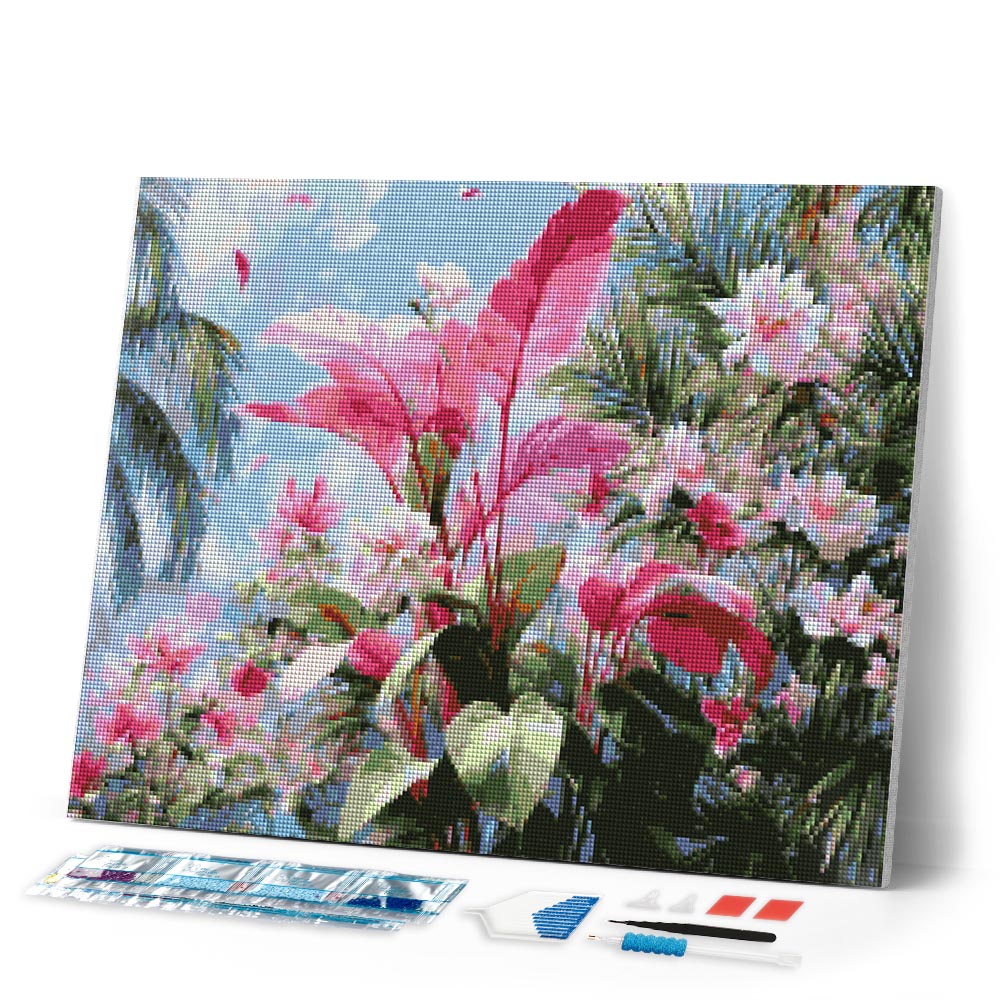 Diamond Painting - Tropical Pink Bloom