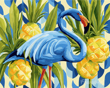 Load image into Gallery viewer, Diamond Painting - Blue Flamingo