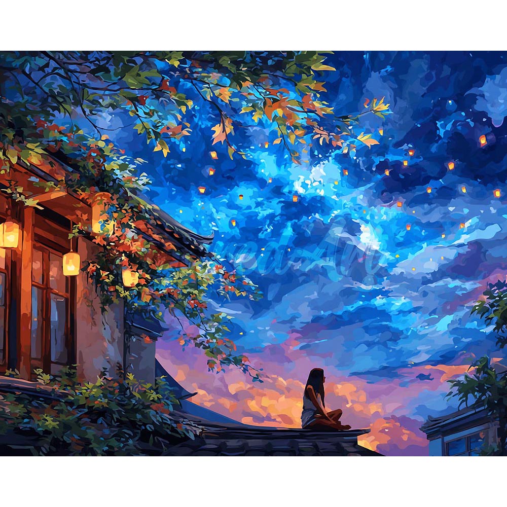 Diamond Painting - Lantern Night View