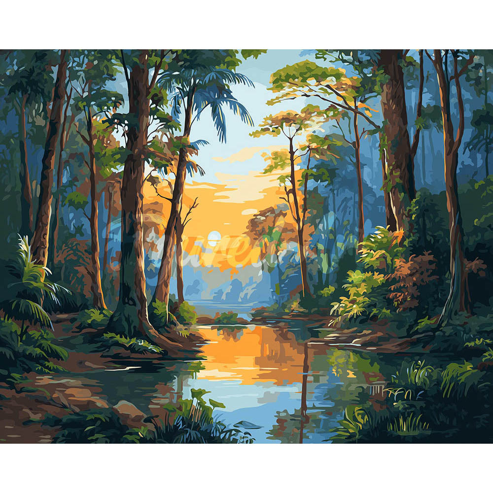 Diamond Painting - Tropical Forest Lake