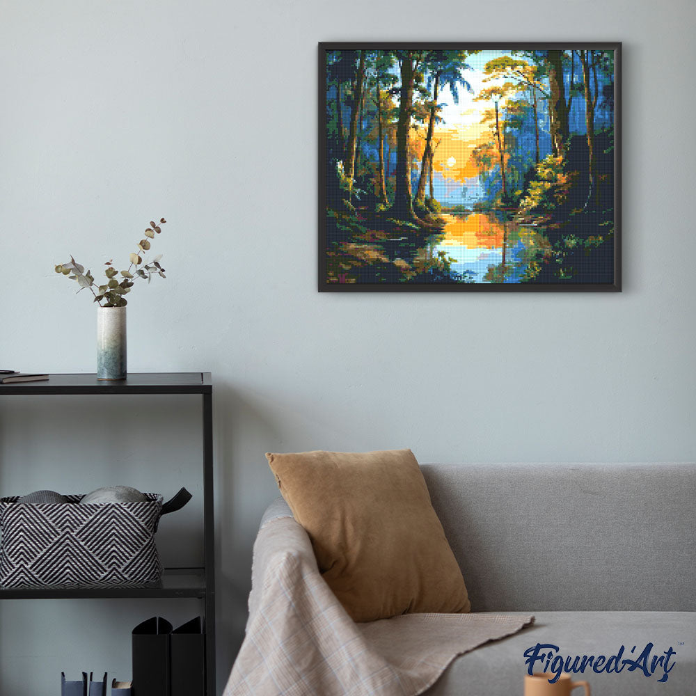 Diamond Painting - Tropical Forest Lake