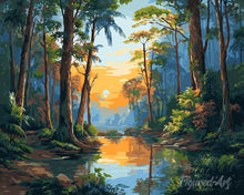 Load image into Gallery viewer, Diamond Painting - Tropical Forest Lake