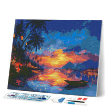 Load image into Gallery viewer, Diamond Painting - Lantern Beach Sunset