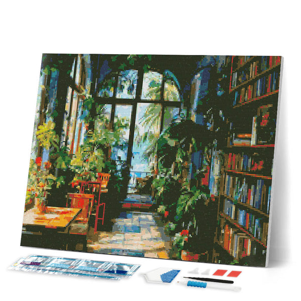 Diamond Painting - Greenhouse Library