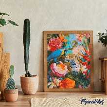 Load image into Gallery viewer, Diamond Painting - Parrot and Leopard