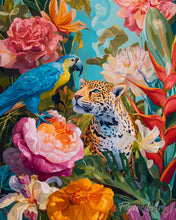 Load image into Gallery viewer, Diamond Painting - Parrot and Leopard