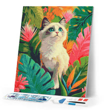Load image into Gallery viewer, Diamond Painting - Ragdoll Kitten in Jungle