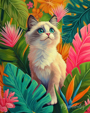 Load image into Gallery viewer, Diamond Painting - Ragdoll Kitten in Jungle