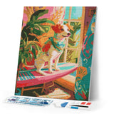 Diamond Painting - Surf-Loving Dog
