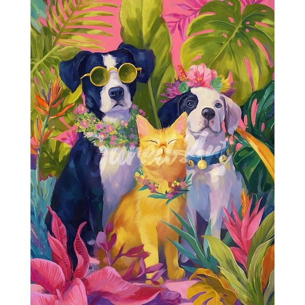 Diamond Painting - Tropical Pet Trio