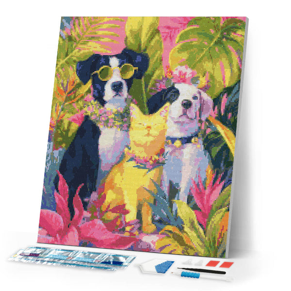 Diamond Painting - Tropical Pet Trio