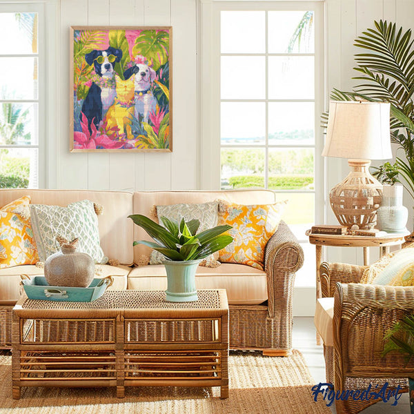 Diamond Painting - Tropical Pet Trio