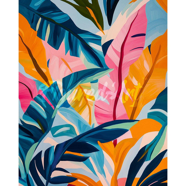 Diamond Painting - Colorful Banana Leaves
