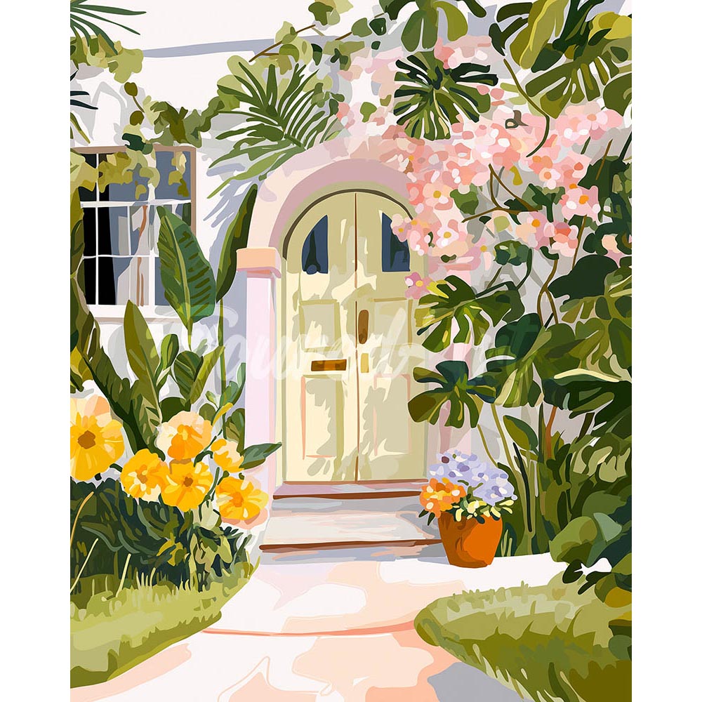 Diamond Painting - Doorway of Flowers