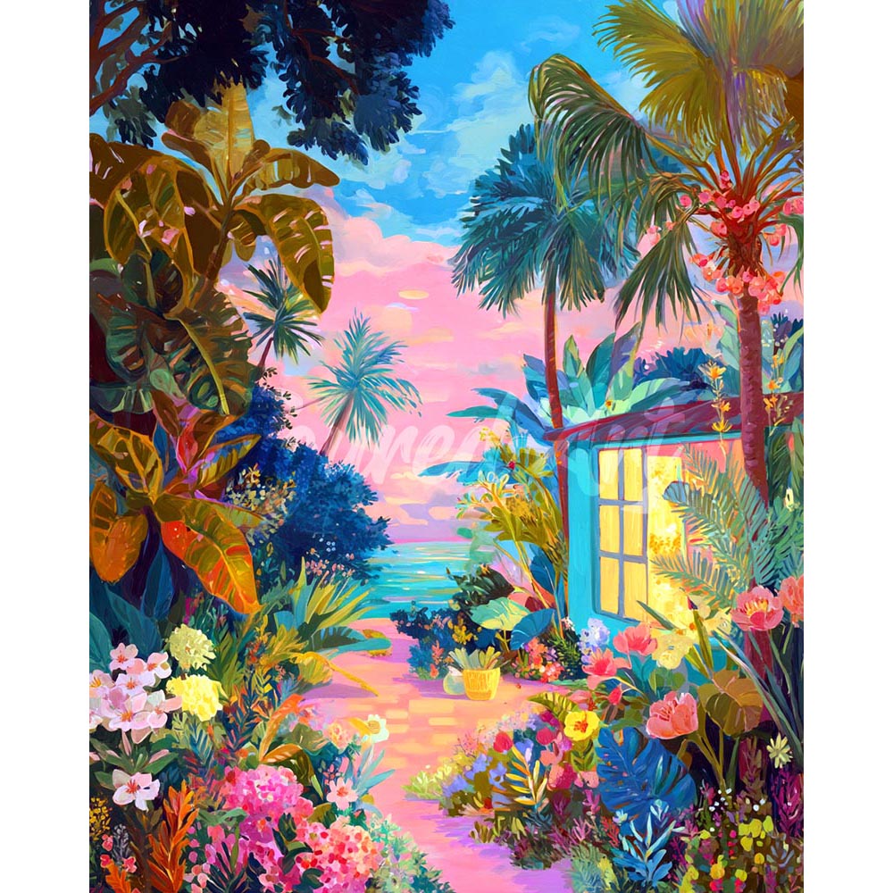 Diamond Painting - Tropical Backyard