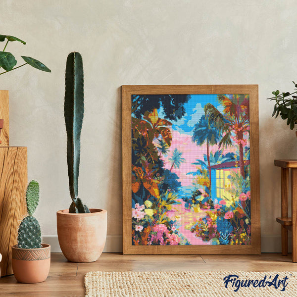 Diamond Painting - Tropical Backyard