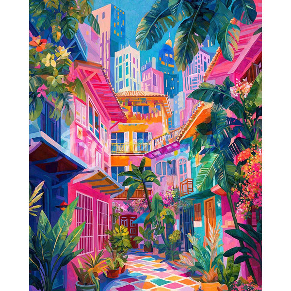 Diamond Painting - Colorful Neighborhood