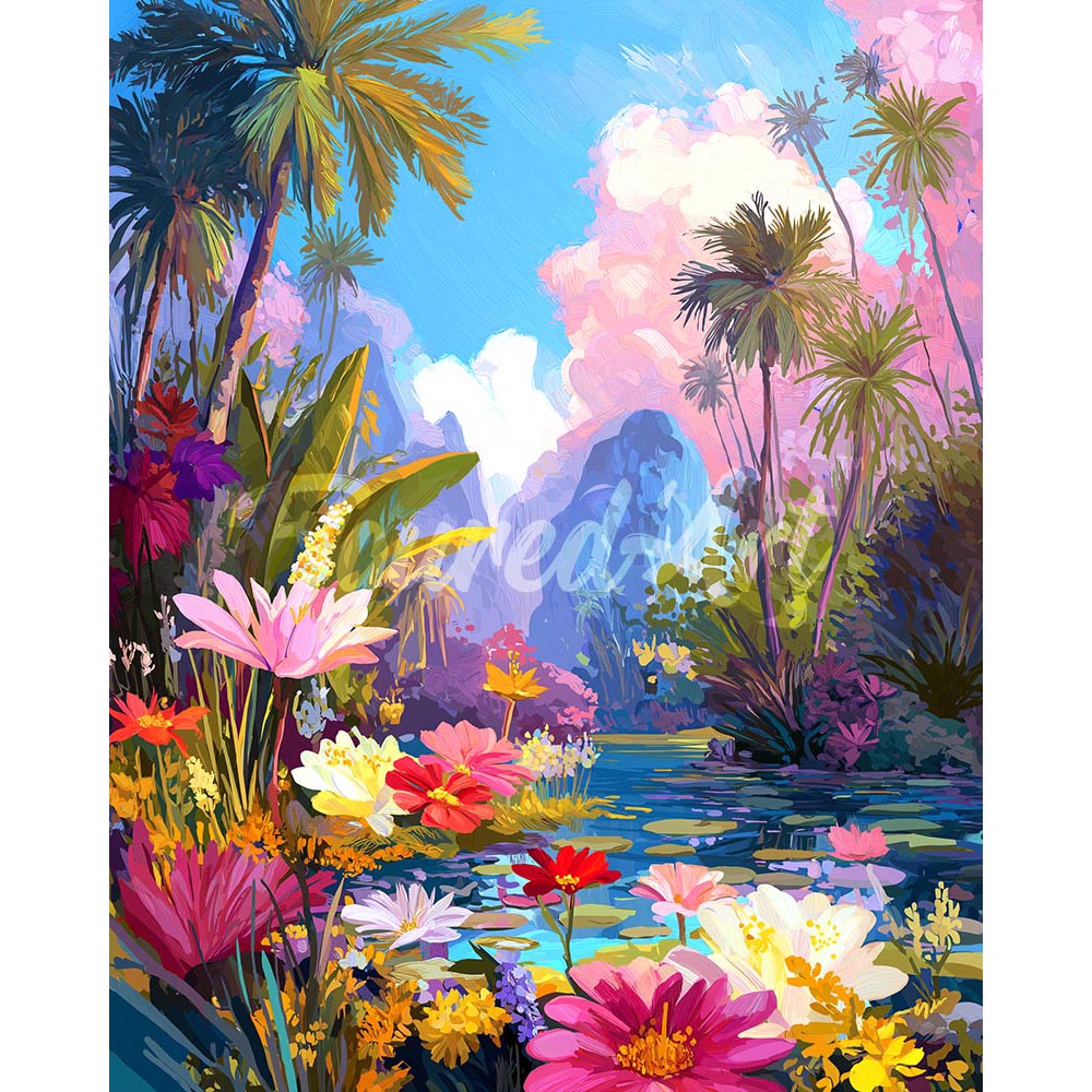 Diamond Painting - Tropical Lake