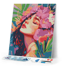Load image into Gallery viewer, Diamond Painting - Floral Pretty Girl