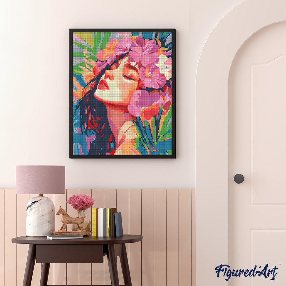 Diamond Painting - Floral Pretty Girl
