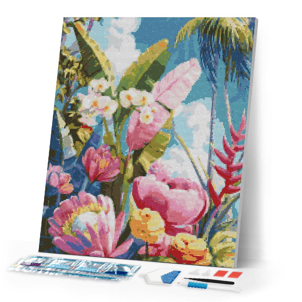 Diamond Painting - Colorful Tropical Garden