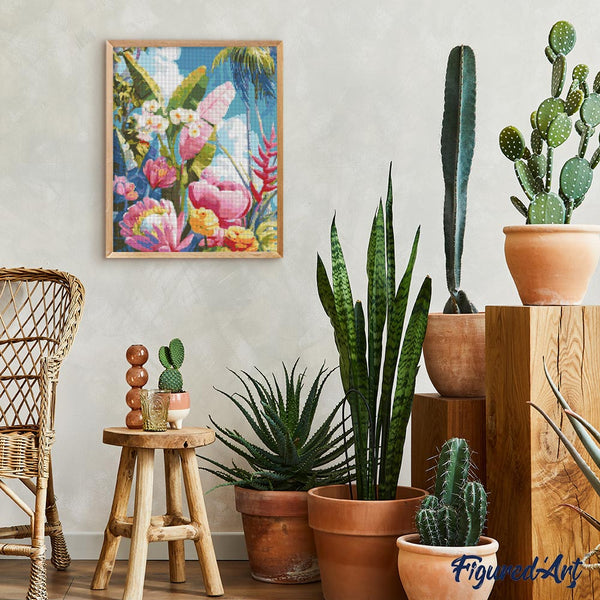 Diamond Painting - Colorful Tropical Garden