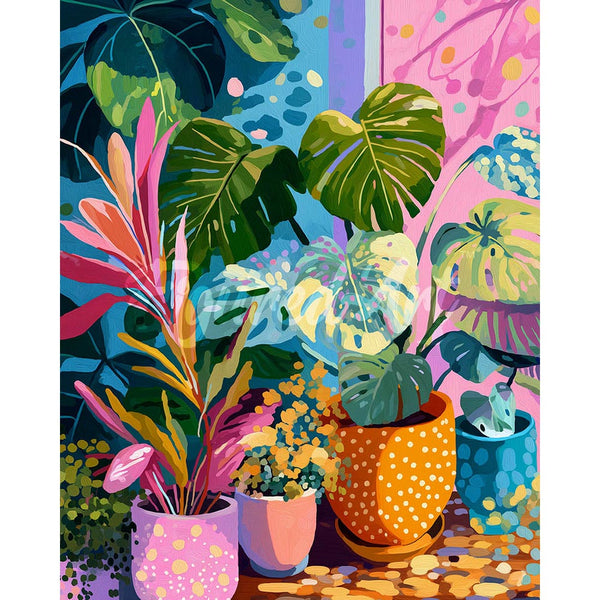 Diamond Painting - Indoor Plant Corner