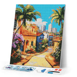 Diamond Painting - Tropical Hillside Town