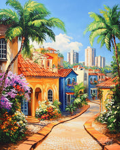 Load image into Gallery viewer, Diamond Painting - Tropical Hillside Town