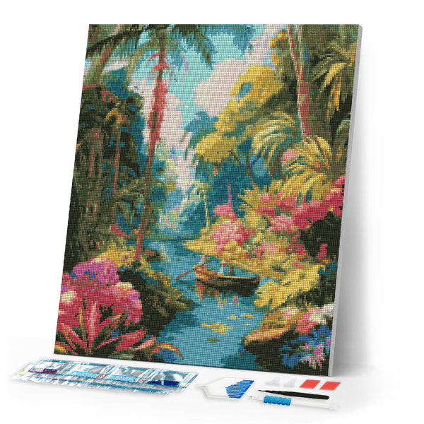 Diamond Painting - Tropical Boat Journey