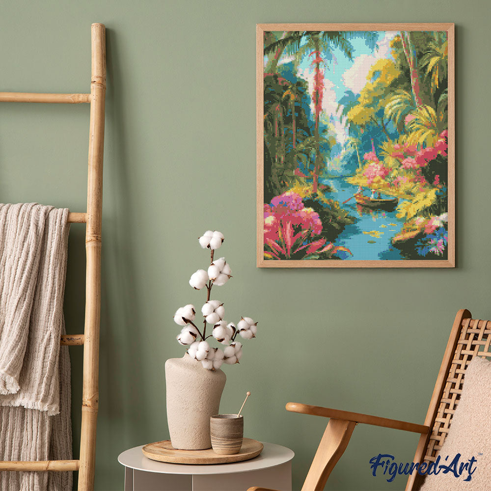 Diamond Painting - Tropical Boat Journey