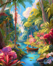 Load image into Gallery viewer, Diamond Painting - Tropical Boat Journey