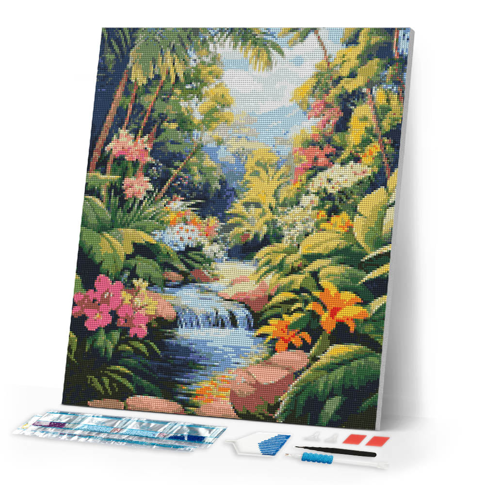 Diamond Painting - Tropical Waterfall