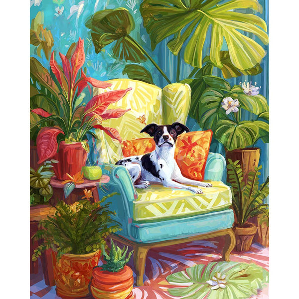 Diamond Painting - Plant Corner with Dog