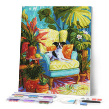 Load image into Gallery viewer, Diamond Painting - Plant Corner with Dog