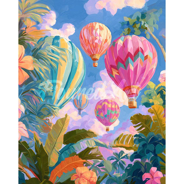 Diamond Painting - Jungle Sky Balloons