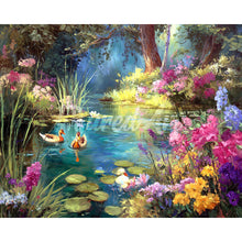 Load image into Gallery viewer, Diamond Painting - Floral Lake