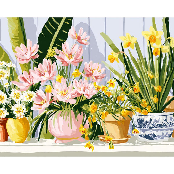 Diamond Painting - Pastel Flower Pots