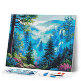 Diamond Painting - Misty Pine Valley