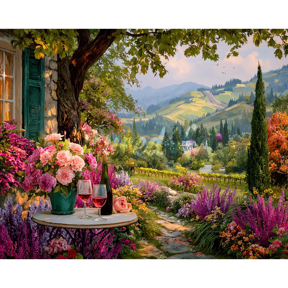 Diamond Painting - Wine by the Garden
