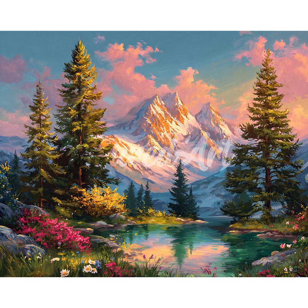 Diamond Painting - Alpine Sunset Glow