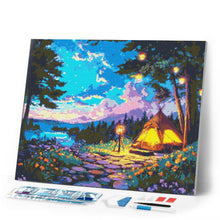Load image into Gallery viewer, Diamond Painting - Starlit Camping Night