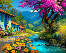 Load image into Gallery viewer, Diamond Painting - Colorful Village Stream