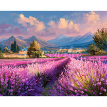 Load image into Gallery viewer, Diamond Painting - Lavender Fields at Dusk